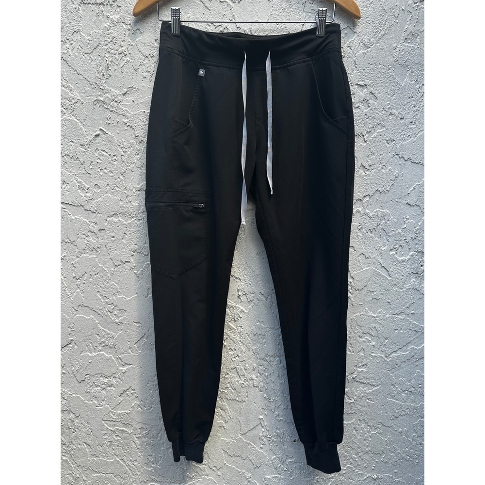 Figs Zamora Jogger Scrub Pants Black Technical Collection Womens XS